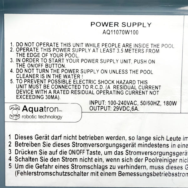 Alimentation Robot Piscine Aquabot / Aquatron AQ11071W100 - Occasion (Garantie 12 mois)