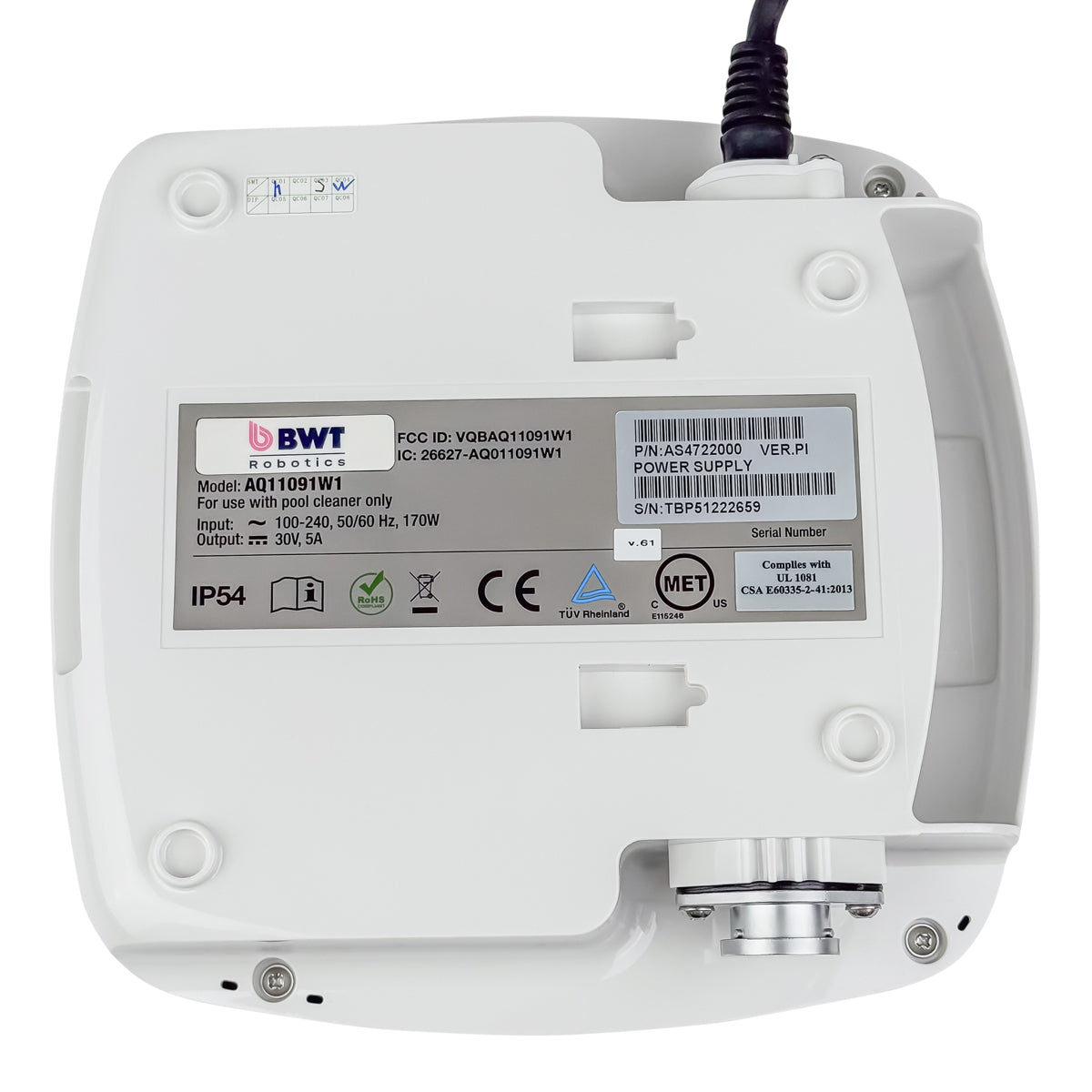 Alimentation Centrale pour Robot Piscine BWT / Cosmy / Aquabot / Aquatron | AQ11091W1 / 125299050