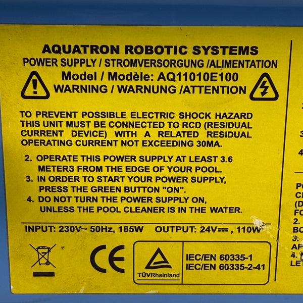 Alimentation Robot Piscine Aquabot / Aquatron AQ11010E100 - Occasion (Garantie 12 mois)