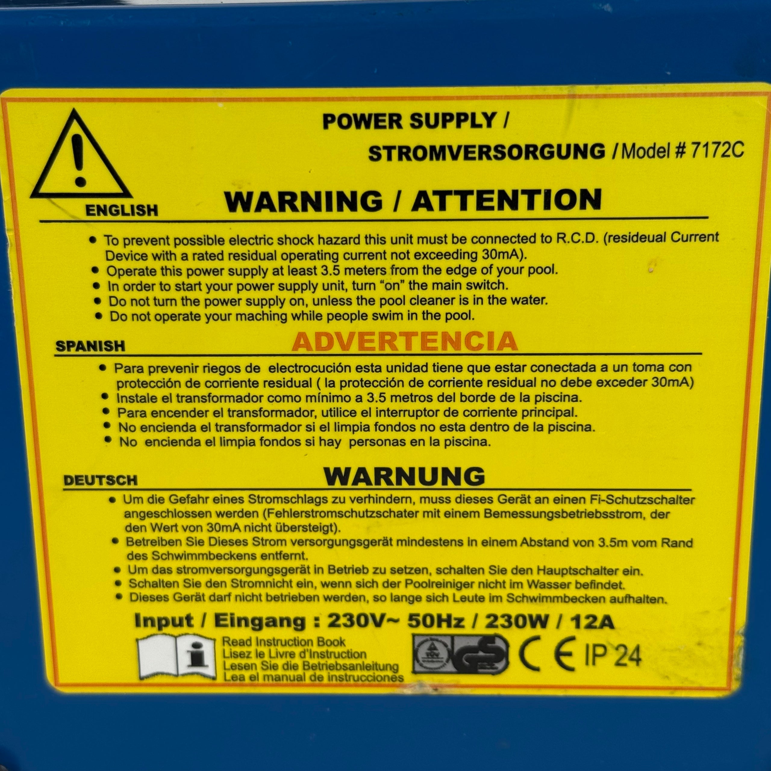Alimentation Robot Piscine Aquabot / Aquatron 7172C - Occasion (Garantie 12 mois)