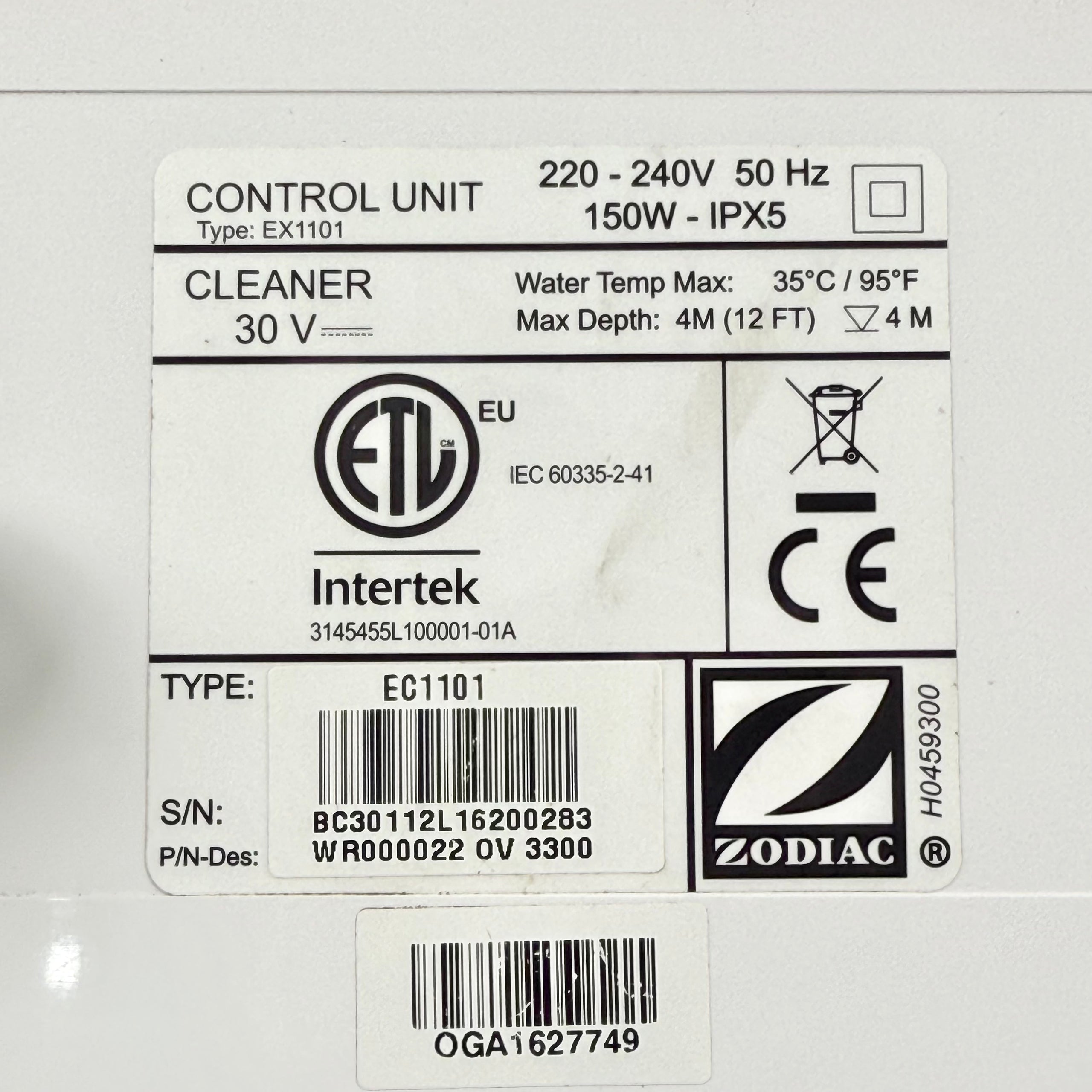 Zodiac Vortex OV / RV - R0637300 Power Supply - Refurbished (12-Month Warranty)