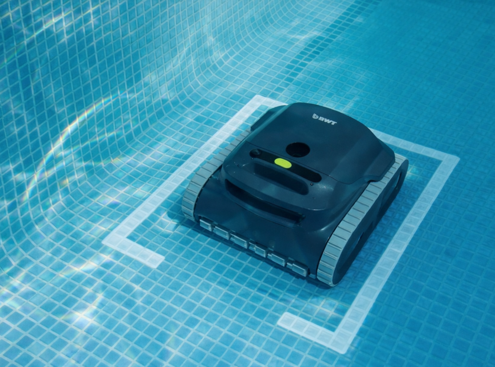 Stationnement automatique près du bord de la piscine en fin de cycle