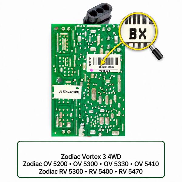 Carte électronique Robot Zodiac Vortex 3 4WD / OV 5200-5300-5330-5410 / RV 5300-5400-5470 Type C | D’occasion (Garantie 12 mois)